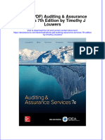 Instant Download Ebook PDF Auditing Assurance Services 7th Edition by Timothy J Louwers PDF Scribd
