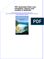 Instant Download Ebook PDF Australian Elder Law Accommodation Agency and Remedies in Australia PDF Scribd
