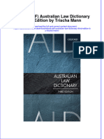 Instant Download Ebook PDF Australian Law Dictionary Third Edition by Trischa Mann PDF Scribd