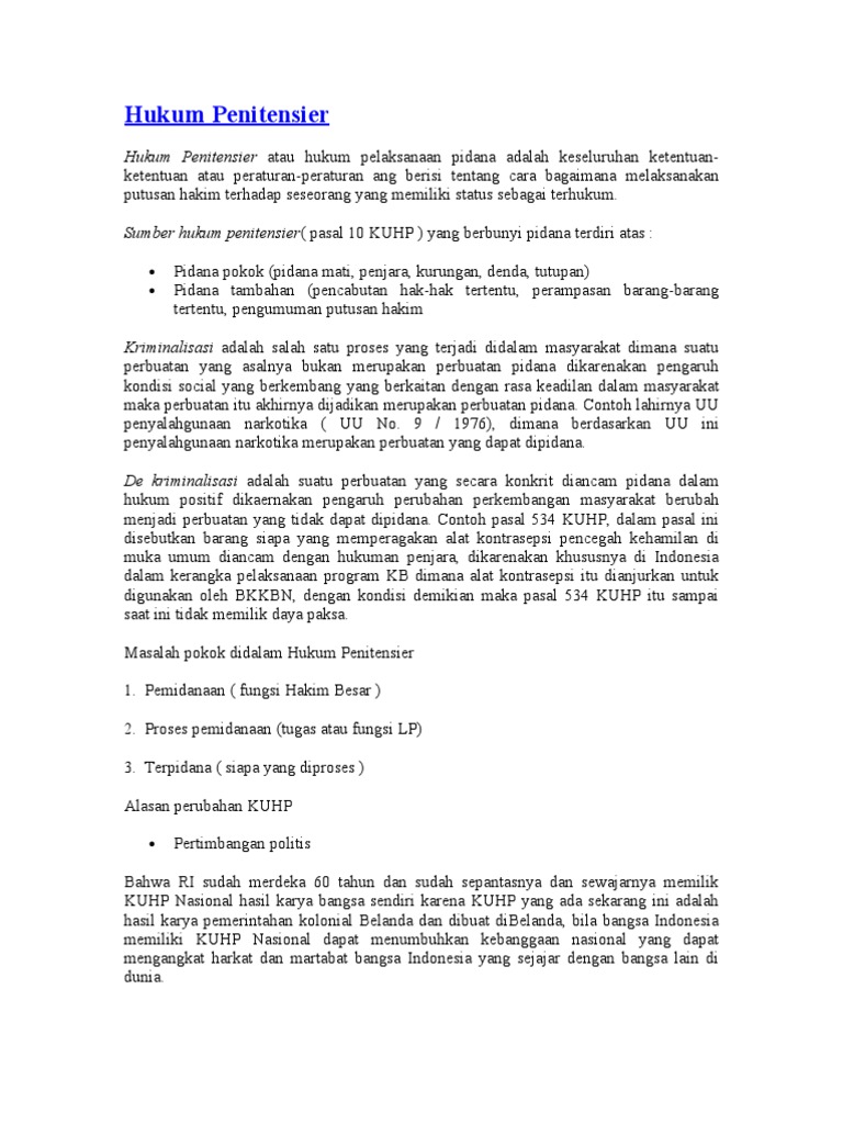 Hukum Penitensier 1
