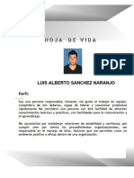 Luis Sanchez Hoja de Vida