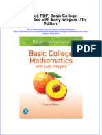 Instant Download Ebook PDF Basic College Mathematics With Early Integers 4th Edition PDF Scribd