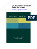 Instant Download Ebook PDF Basic Econometrics 5th Edition by Gujarati PDF Scribd