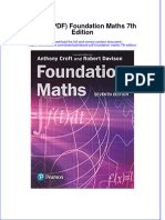 Instant Download Ebook PDF Foundation Maths 7th Edition PDF Scribd