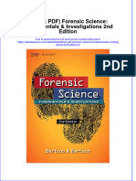 Instant Download Ebook PDF Forensic Science Fundamentals Investigations 2nd Edition 2 PDF Scribd