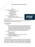 Tema 20: Defensas Del Organismo Frente A Infecciones