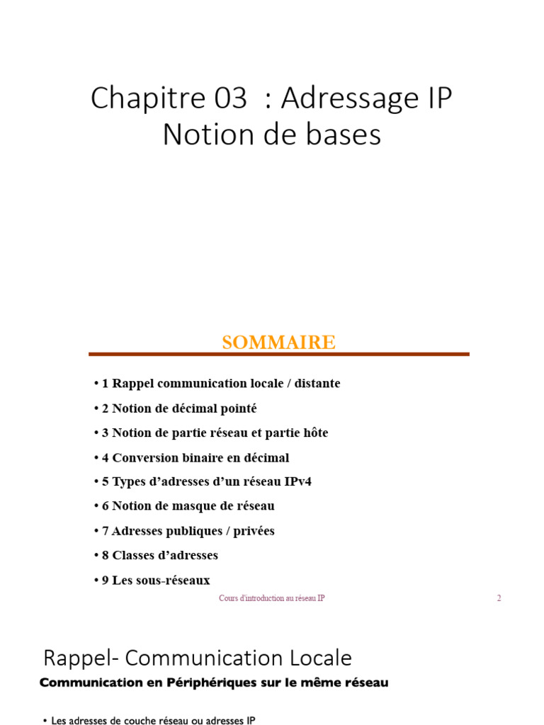 Introduction à l'adressage IP et IPv4 | PDF | Adresse IP | Multidiffusion