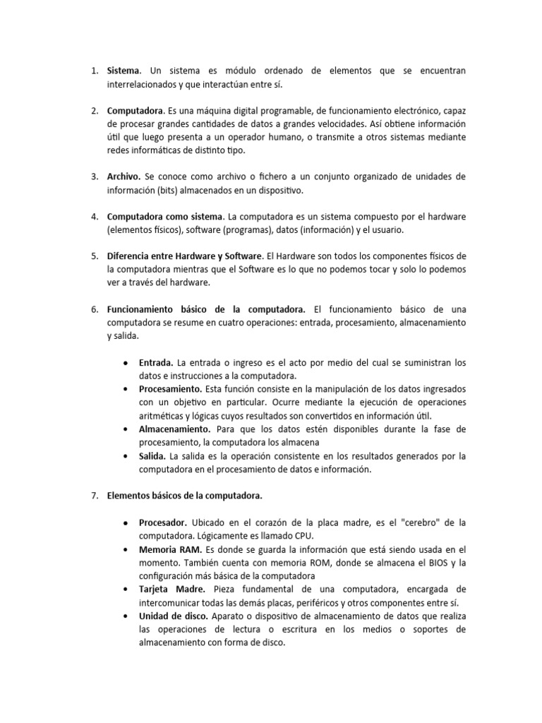 La Computadora | PDF | Hardware de la computadora | Periférico