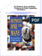 Instant Download Ebook PDF Between One and Many The Art and Science of Public Speaking 7th Edition PDF Scribd
