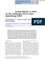 Disrupt Through Digital - A Study On The Challenges Faced When Digitalizing R&D