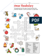 Christmas Vocabulary Image Crossword 2