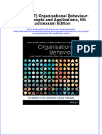 Full Download Ebook Ebook PDF Organisational Behaviour Core Concepts and Applications 5th Australasian Edition PDF