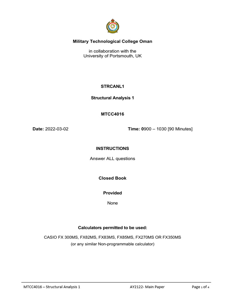 Military Technological College Oman in Collaboration With The