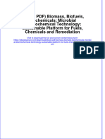 (Ebook PDF) Biomass, Biofuels, Biochemicals: Microbial Electrochemical Technology: Sustainable Platform For Fuels, Chemicals and Remediation