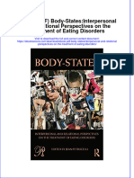 Instant Download Ebook PDF Body Statesinterpersonal and Relational Perspectives On The Treatment of Eating Disorders PDF Scribd