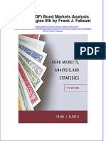 Instant Download Ebook PDF Bond Markets Analysis and Strategies 9th by Frank J Fabozzi PDF Scribd