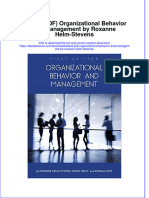 Full Download Ebook Ebook PDF Organizational Behavior and Management by Roxanne Helm Stevens PDF