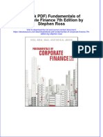 Instant Download Ebook PDF Fundamentals of Corporate Finance 7th Edition by Stephen Ross PDF Scribd