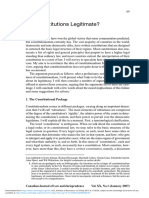 Are Constitutions Legitimate - (Canadian Journal of Law & Jurisprudence, Vol. 20, Issue 1) (2007)