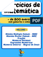 E-Book - Exercícios de Matemática - Volume 1
