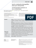 Tendencia Temporal y Evaluación Demográ Fica de Hospitalizaciones Por Osteoartritis