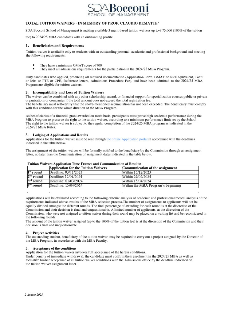 UCLA MBA APPLICATION WAIVER intelligence overview