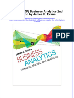 Ebook PDF Business Analytics 2nd Edition by James R Evans PDF