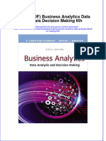Ebook PDF Business Analytics Data Analysis Decision Making 6th PDF