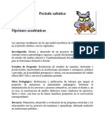 Información Opciones Año Sabático