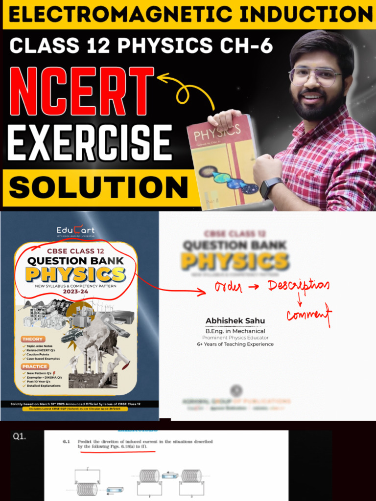 NCERT Sol Ch6 ElectromagneticInduction Class 12 | PDF