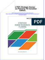 Ebook PDF Strategic Human Resources Planning 7th Canadian Edition PDF