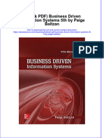 Ebook PDF Business Driven Information Systems 5th by Paige Baltzan PDF