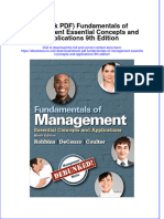 FULL download eBook PDF Fundamentals of Management Essential Concepts and Applications 9th Edition pdf ebook