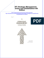 Ebook PDF Strategic Management Competitiveness and Globalisation 6th Edition PDF