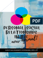 PERSONAL-SOCIAL RELATIONSHIPS IN THE NOW NORMAL by Christian A. Semeniano, RPM, LPT