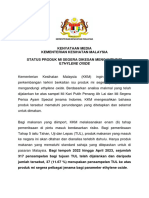 Kenyataan Media KPK - Maklumat Terkini Isu Ethylene Oxide Dalam Mi Segera - 9 Mei 2023