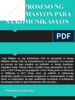 Pagproseso NG Impormasyon Tungo Sa Komunikasyon