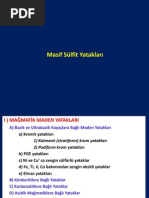 Masif Sülfit Yatakları (9. Hafta)