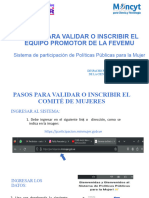 Paso A Paso para Registrar Equipo FEVEMU Mincyt