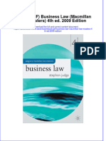 Ebook PDF Business Law Macmillan Law Masters 4th Ed 2009 Edition PDF
