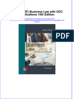 Ebook PDF Business Law With Ucc Applications 15th Edition PDF