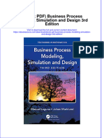 Ebook PDF Business Process Modeling Simulation and Design 3rd Edition PDF
