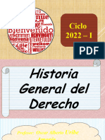 Presentación - Reglas Del Curso - 2022 - I - Historia General Del Derecho