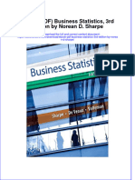 Ebook PDF Business Statistics 3rd Edition by Norean D Sharpe PDF