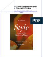 Ebook PDF Style Lessons in Clarity and Grace 12th Edition PDF