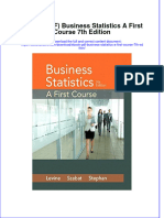 Ebook PDF Business Statistics A First Course 7th Edition PDF