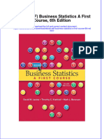 Ebook PDF Business Statistics A First Course 6th Edition PDF