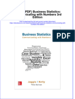 Ebook PDF Business Statistics Communicating With Numbers 3rd Edition PDF