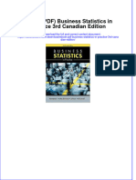 Ebook PDF Business Statistics in Practice 3rd Canadian Edition PDF
