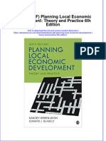 Ebook Ebook PDF Planning Local Economic Development Theory and Practice 6th Edition PDF